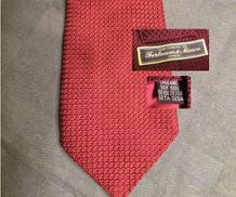 HS105 - Bordeaux rødt slips fra Fortnum & Mason. Silke 
