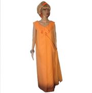 DK200 lang orange 60er kjole