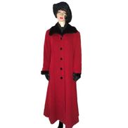 DO106 rød frakke fra 30erne