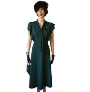 Grøn kjole - 30erne