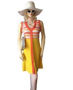 Gul orange kjole -  60erne